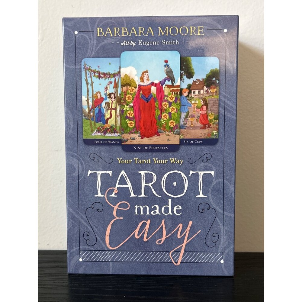 "Tarot Made Easy" by Barbara Moore 78-Card Deck & 216-Page Guidebook Set 2016